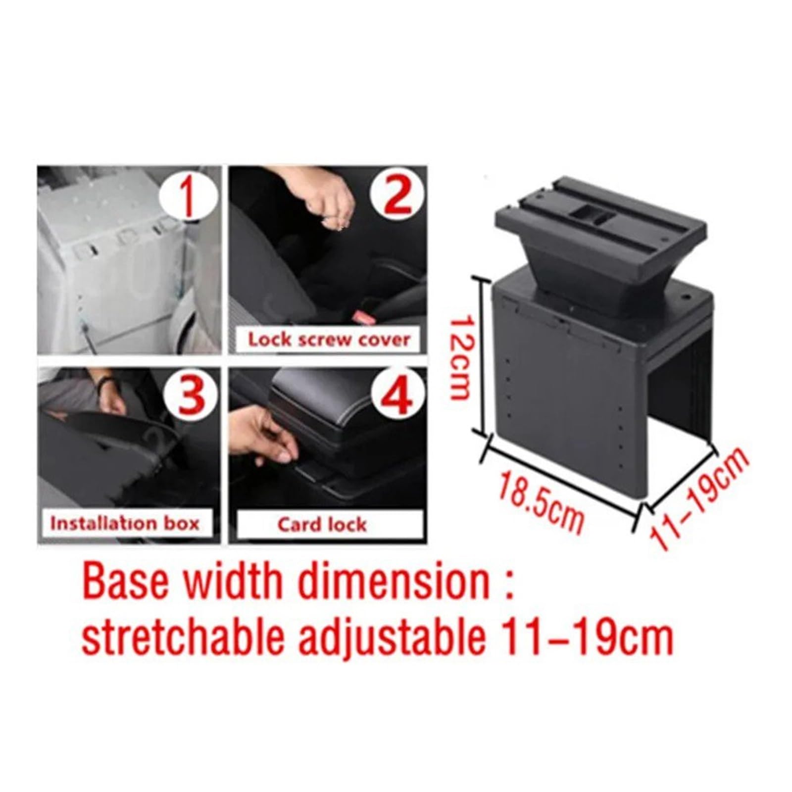Auto Poggia Braccio Per Clio 5 Bracciolo Box Auto Portabicchieri Centrale Accessori Retrofit Dedicati(N1 red line No USB)