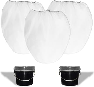 Artilife 30Pack 5 Gallon Paint Strainer Bags White,Strainer Disposable Filters Paint Filter Bag with Elastic Opening,Strainers Regular Filters Elastic for Hydroponic Gardening Paint Sprayers