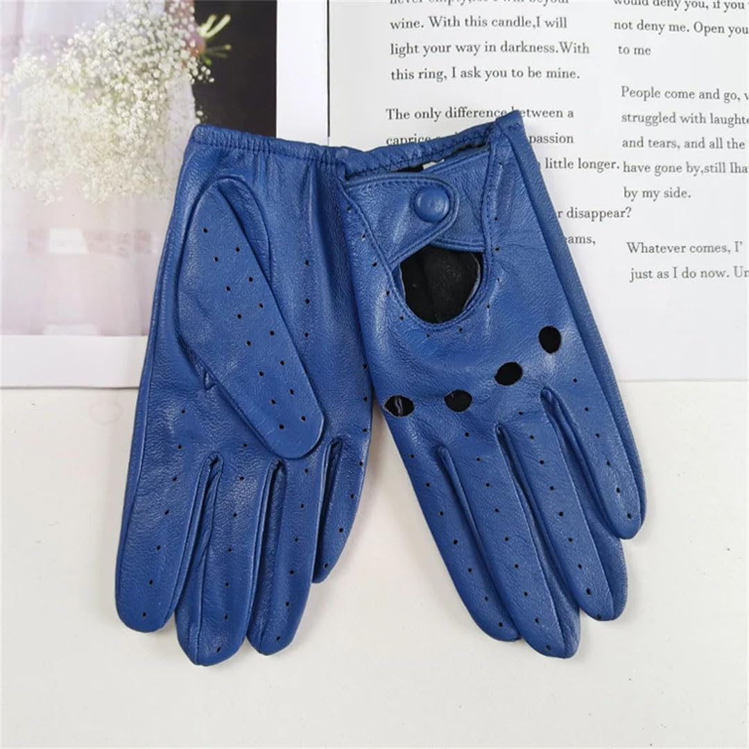 Gants de moto en cuir fin à une seule couche non doublée, respirant, pour femme