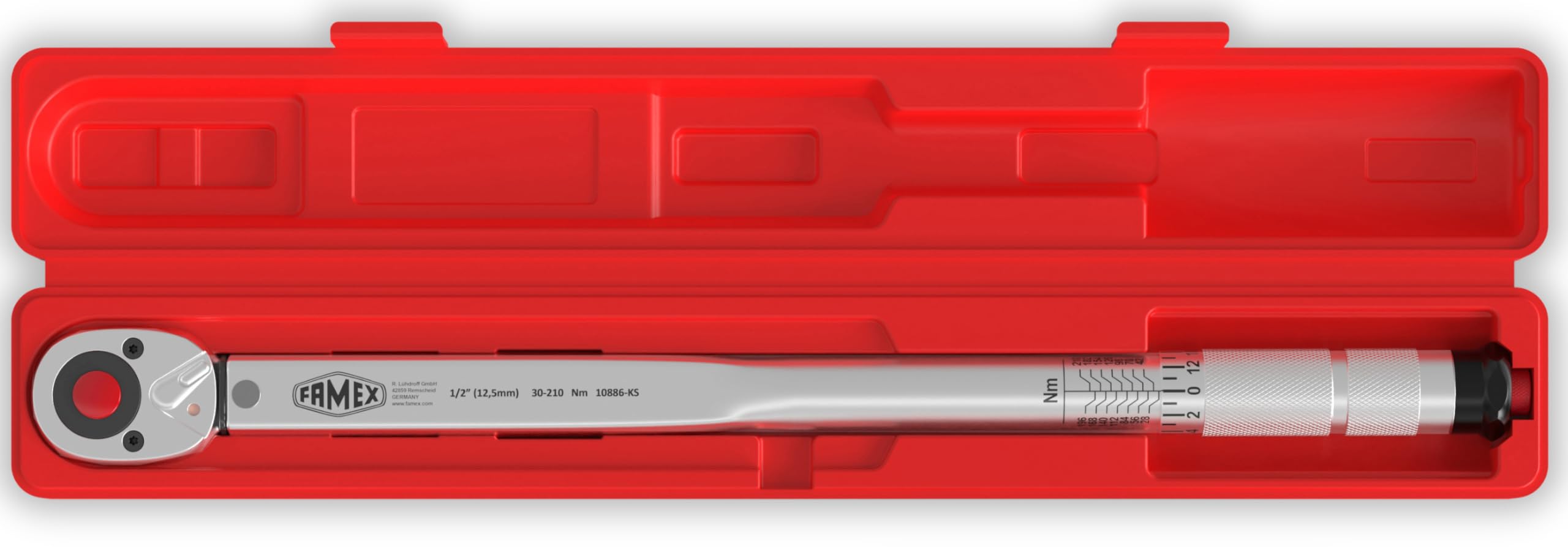 Llave Dinamométrica FAMEX 10886 GS - Tamaño 1/2 Pulgadas, Pack De 3, Alta Precisión Según DIN ISO 6789