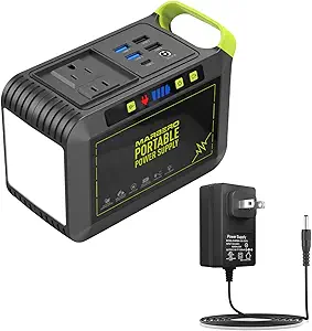 MARBERO 88Wh Portable Power Station 24000mAh Camping Lithium Battery Power 110V/80W with Extra Wall Adapter Power Charger Supply with Plug 19V 1.5A 3.5mm*1.35mm