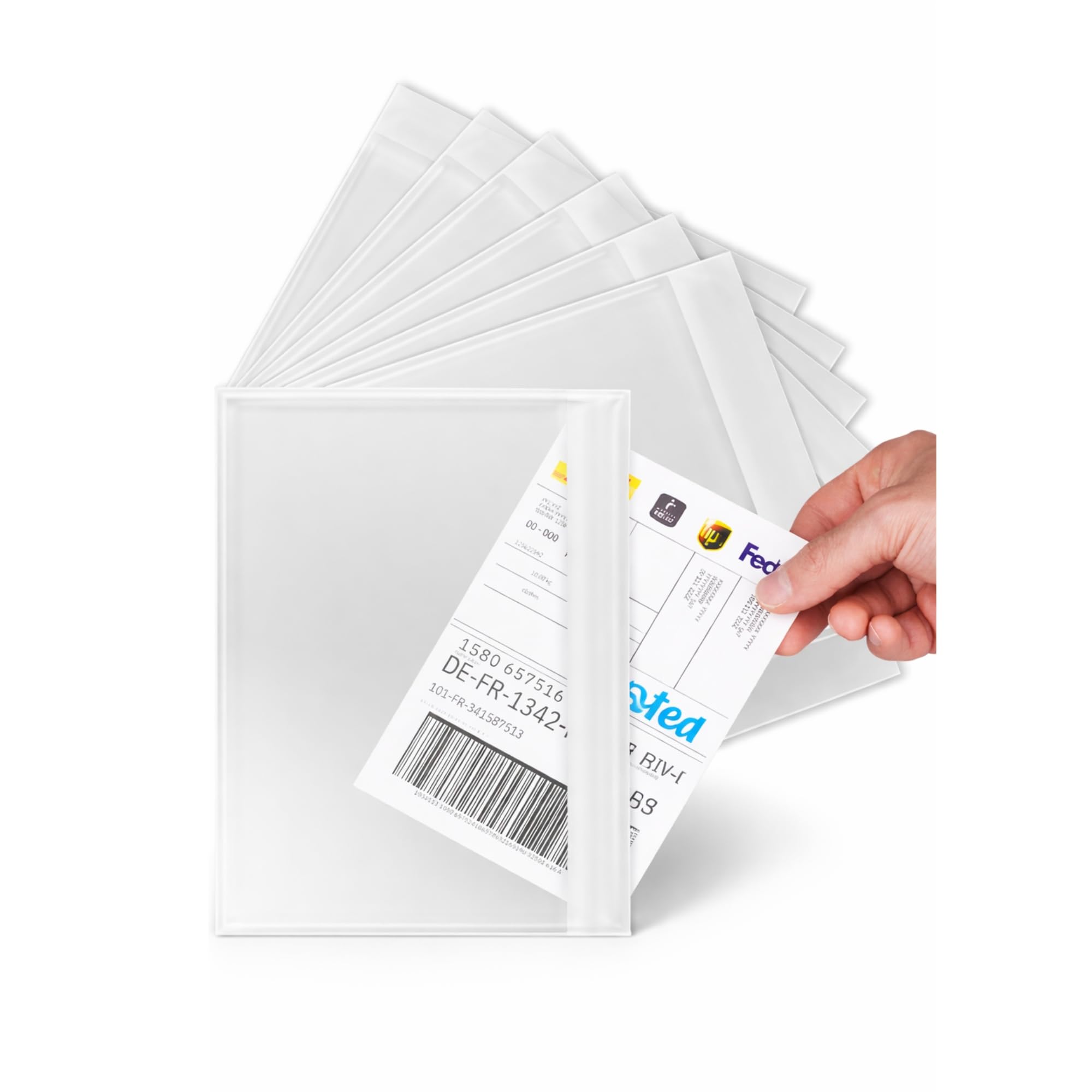 200 Buste Porta Documenti Autoadesive C5 (175 x 235 mm) per Fogli A5 o A4 Piegato, Resistenti all’Acqua, Busta Trasparente per Documento - Adesivo Forte per Spedizioni, Fatture e Bolle di Consegna