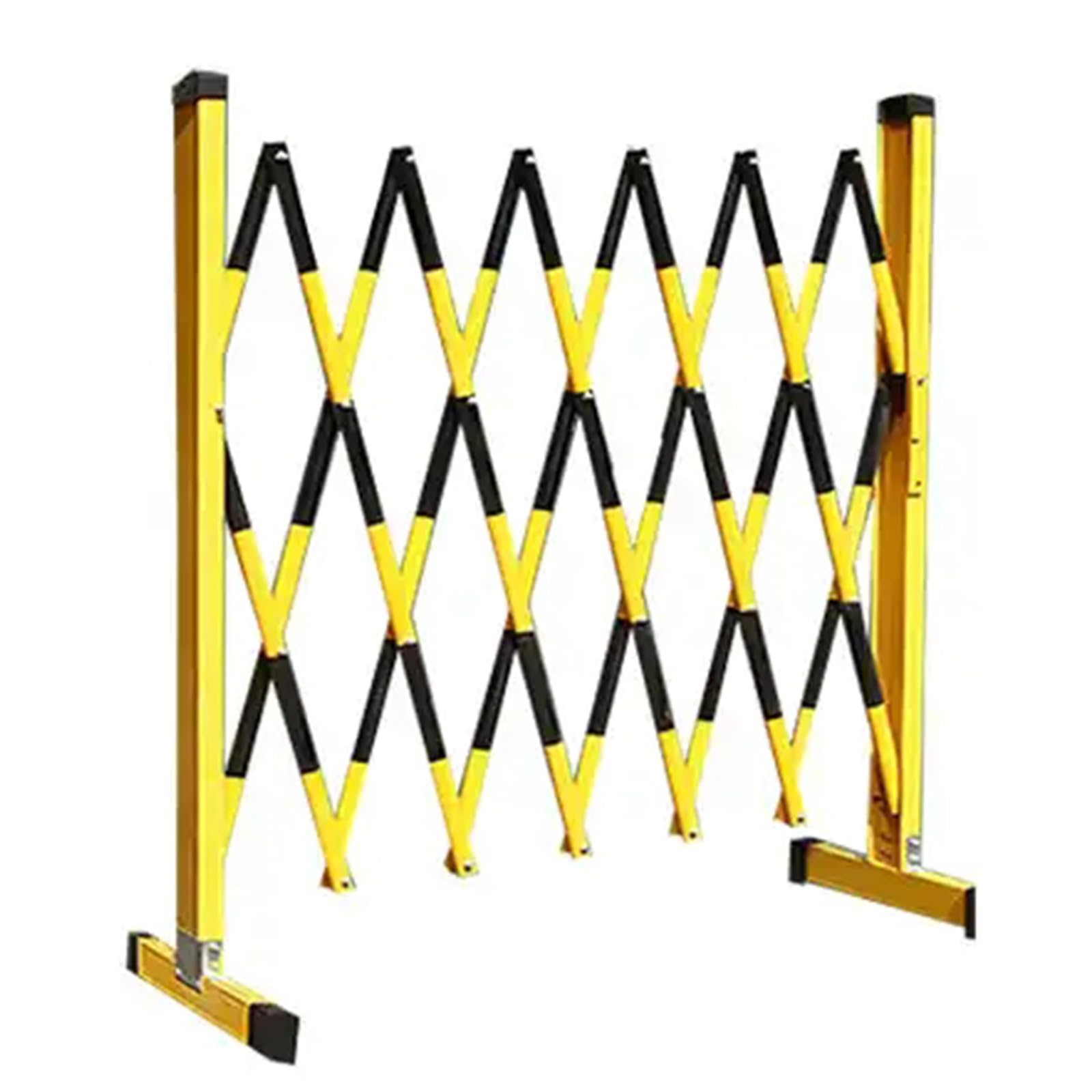 ASerZenith Expandable Mobile Barrier Traffic Fence, Flexible Fence Mobile Barricade Safety Barrier Flexible Mobile Barrier Gate Rotatable & Portable Safety Barrier,Noir-1.2X5M