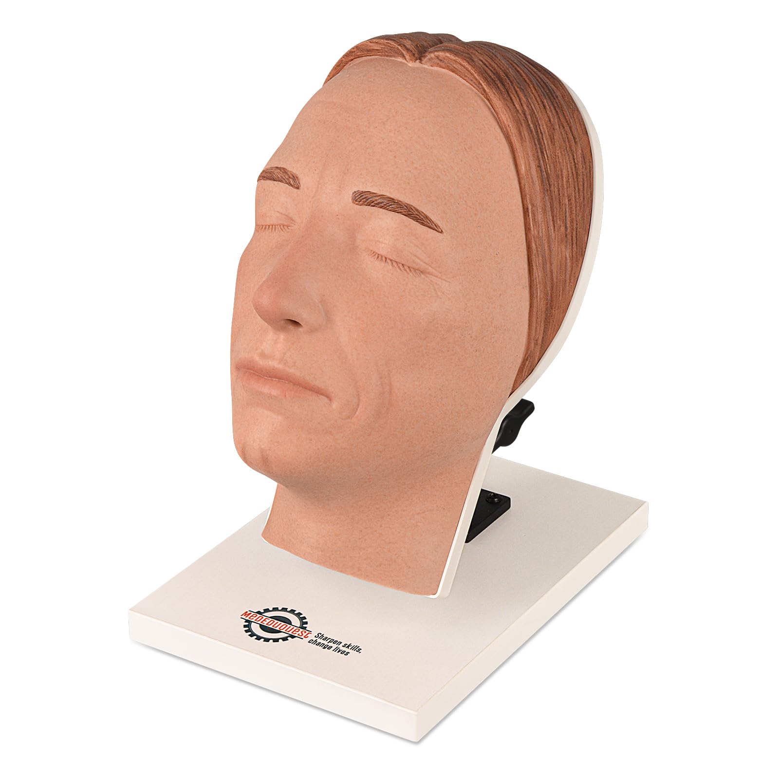 Multi-Directional Injection Mannequin Face Training Model, SiliconeFacial Injection Training Model with Common Facial Issues for Micro-Plastic Teaching and Injection Training to Aestheticians