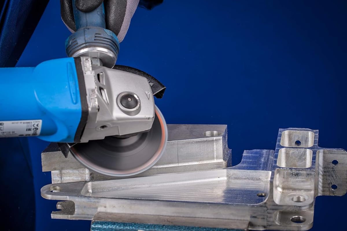 PFERD TOOLS COMBICLICK-Set, 19-teilig, Fiberschleifer, Filz- und Vlieswerkzeuge, Außen-ø 125 mm, Gewinde M14, inkl. Stützteller, 49350072 – für die Oberflächenbearbeitung von grob bis spiegelpoliert