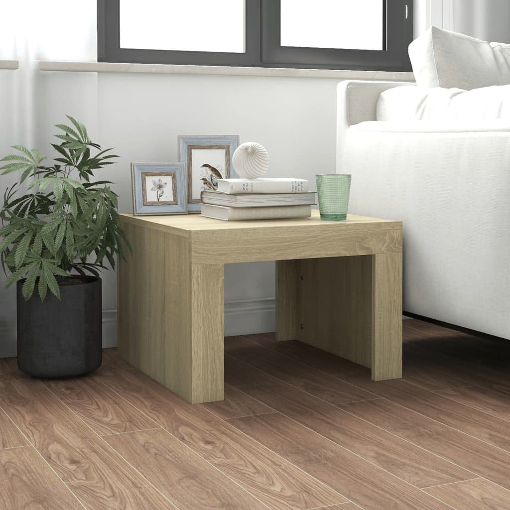 vidaXL - Couchtische - Couchtisch Sonoma-Eiche 50x50x35 cm Spanplatte