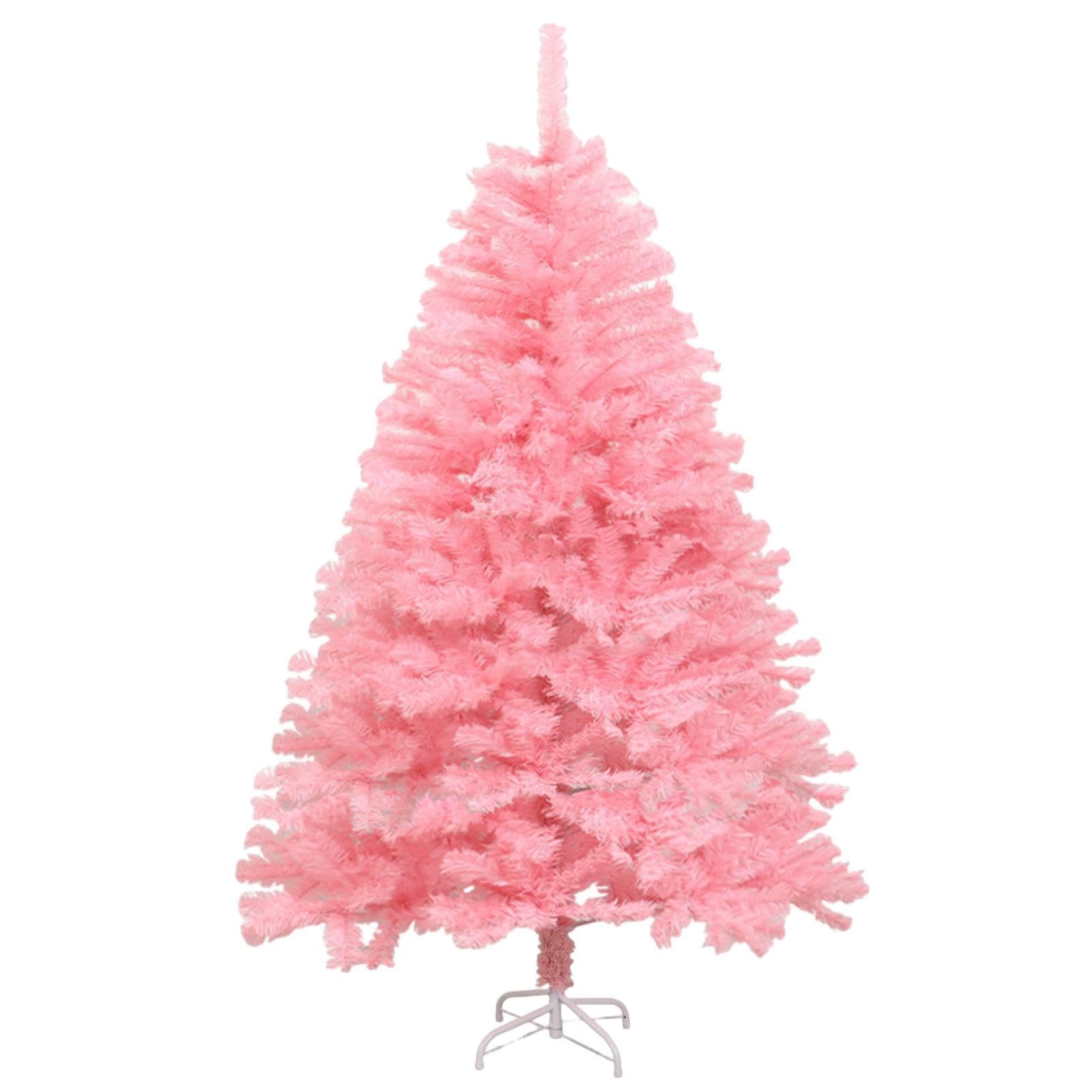 toxaaiwr 6ft Pink Artificial Christmas Tree, Snow Flocked Xmas Tree with Foldable Stand, Seasonal Holiday Carnival Decoration for Home Party Indoor Outdoor Pink