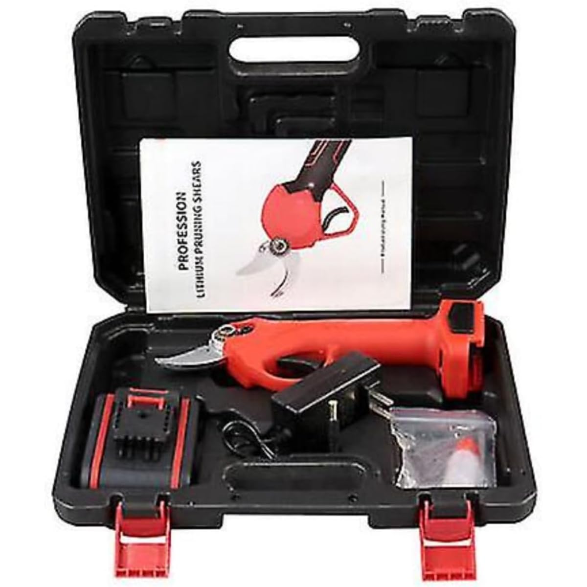 Cordless Electric Pruning Shears | 30mm Cutting Diameter | 2x 2000mAh Batteries | Rechargeable Garden Trimmer & Cutter for Tree Branches, Shrubs, and Hedges