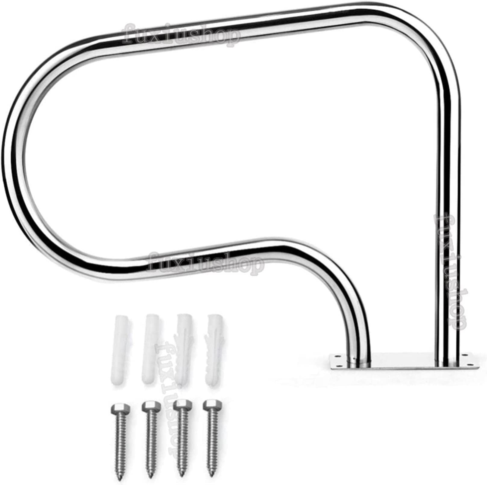 Sturdy Pool Safety Handrails Pool Handrails Pool Rail Pool Railing 304 Stainless Steel Load Capacity Rustproof Pool Handrail Humanized Swimming Pool Handrail with Blue Grip Cover?250LBS