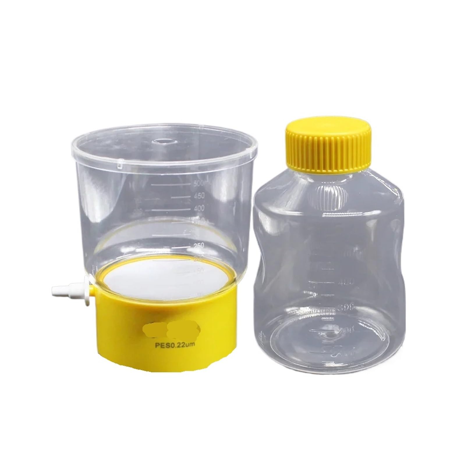 filtración al vacío con tapón de botella estéril Botella con membrana de filtración al vacío PES de 0,22 µm(1pcs 500ml)