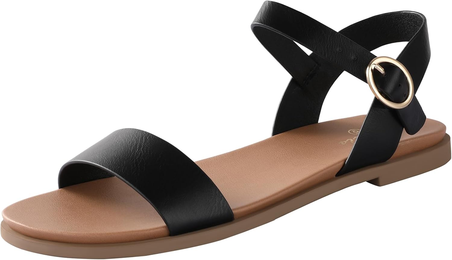 Ankis Black White Brown Tan Flat Sandals for Women 2025,Summer Beach Dress Sandals for Women,Women’s Walking Sandals Dressy Open Toe Comfortable