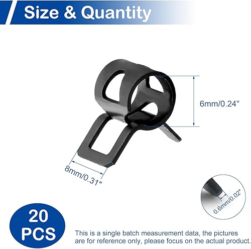 Miniatura 10 de MroMax Abrazaderas de manguera de banda de tensión constante de 0.75 pulgadas de diámetro interior, tipo banda de resorte de 0.748 in, abrazadera de