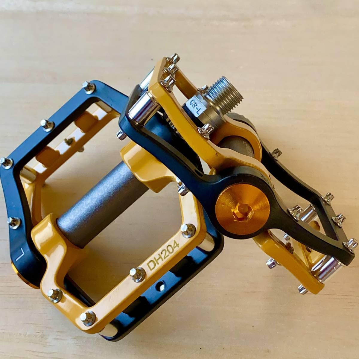 Amazon | DRCKHROSフラットペダル イエローブラック 自転車ペダル