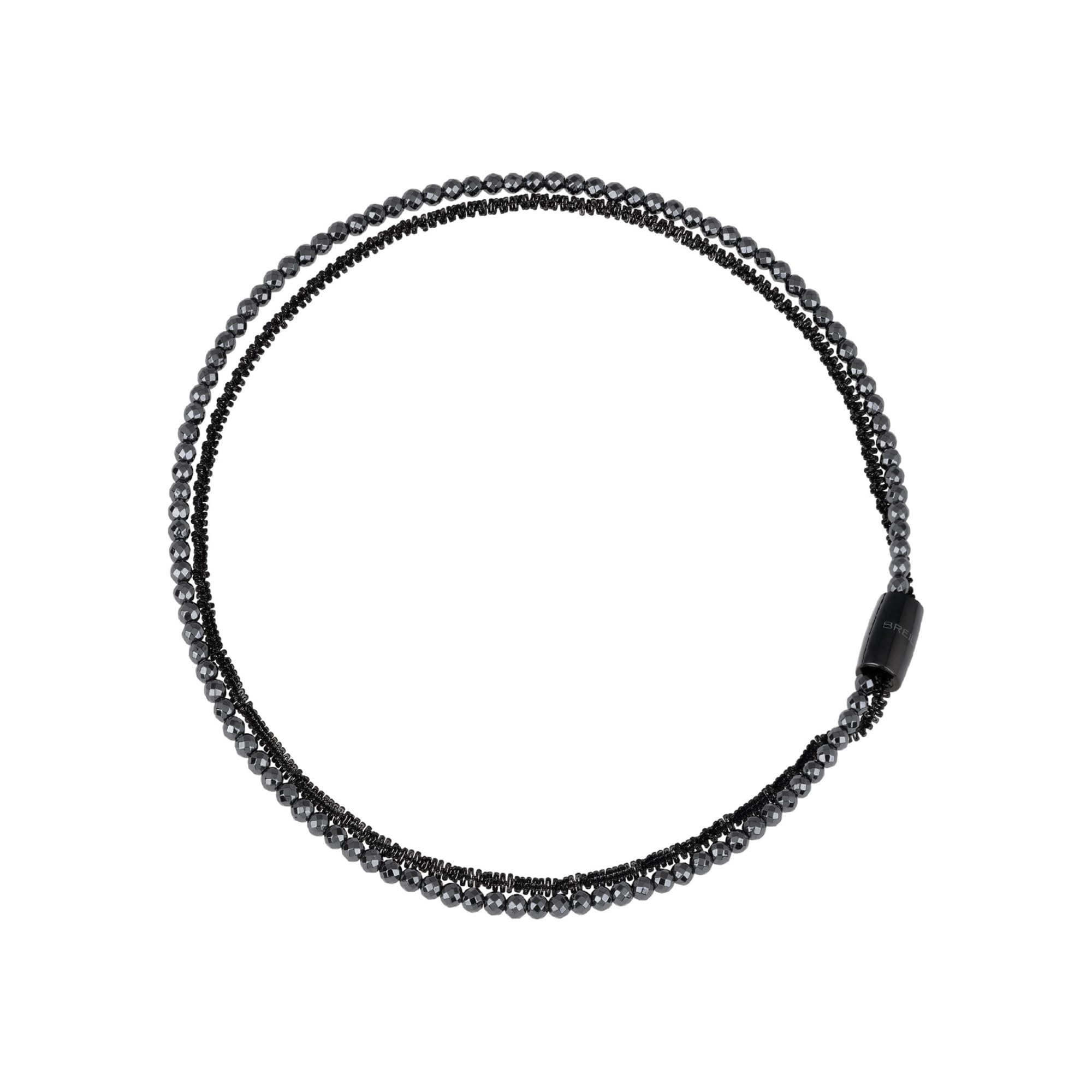 Breil, Collezione Magnetica System, Girocollo Medium Stardust, Collana Da Donna In Acciaio Ip Black Ed Ematite, Pratica Chiusura Con Magnete, Taglia Unica, Gioielli Donna E Ragazza-image