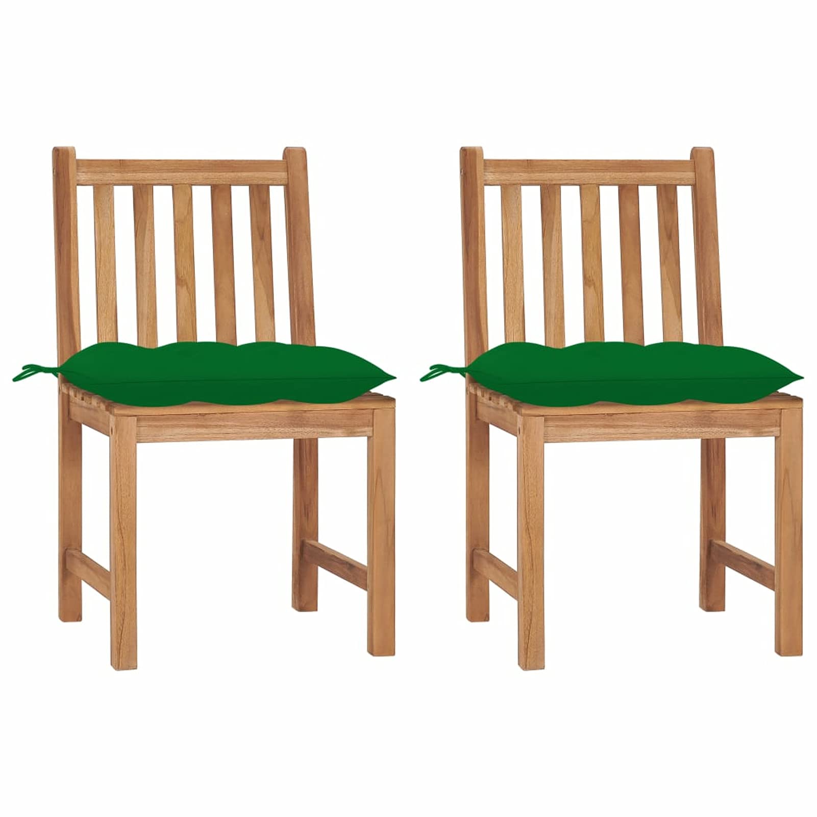 Mobili Sedie da Giardino 2Pezzi con Cuscini in Legno Massello di Teak, Sedie da Esterno, Sedie da Pranzo per Giardino, Arredo Seggiole Giardino Arredi da Arredamento Terrazzo Decor per Casa