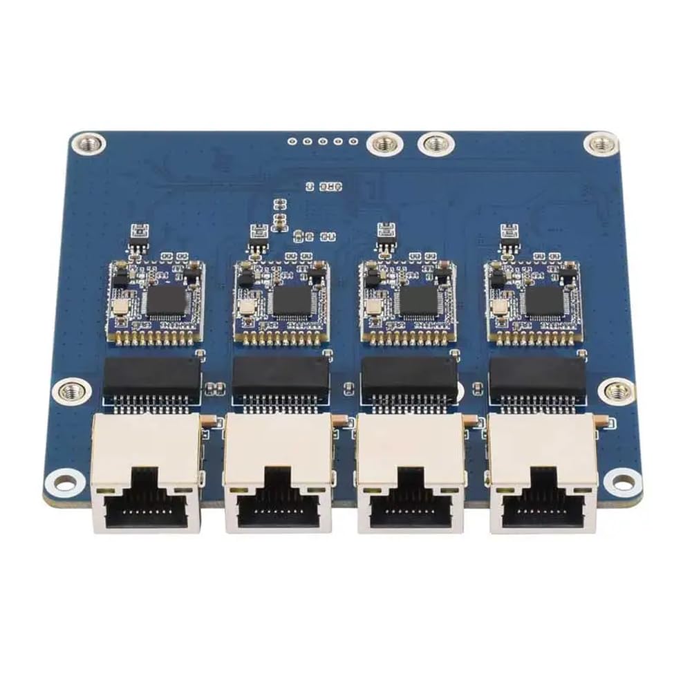Scheda adattatore Ethernet, scheda di espansione di rete Raspberry Pi 5, 4 porte Gigabit senza driver per progetti ad alta velocità