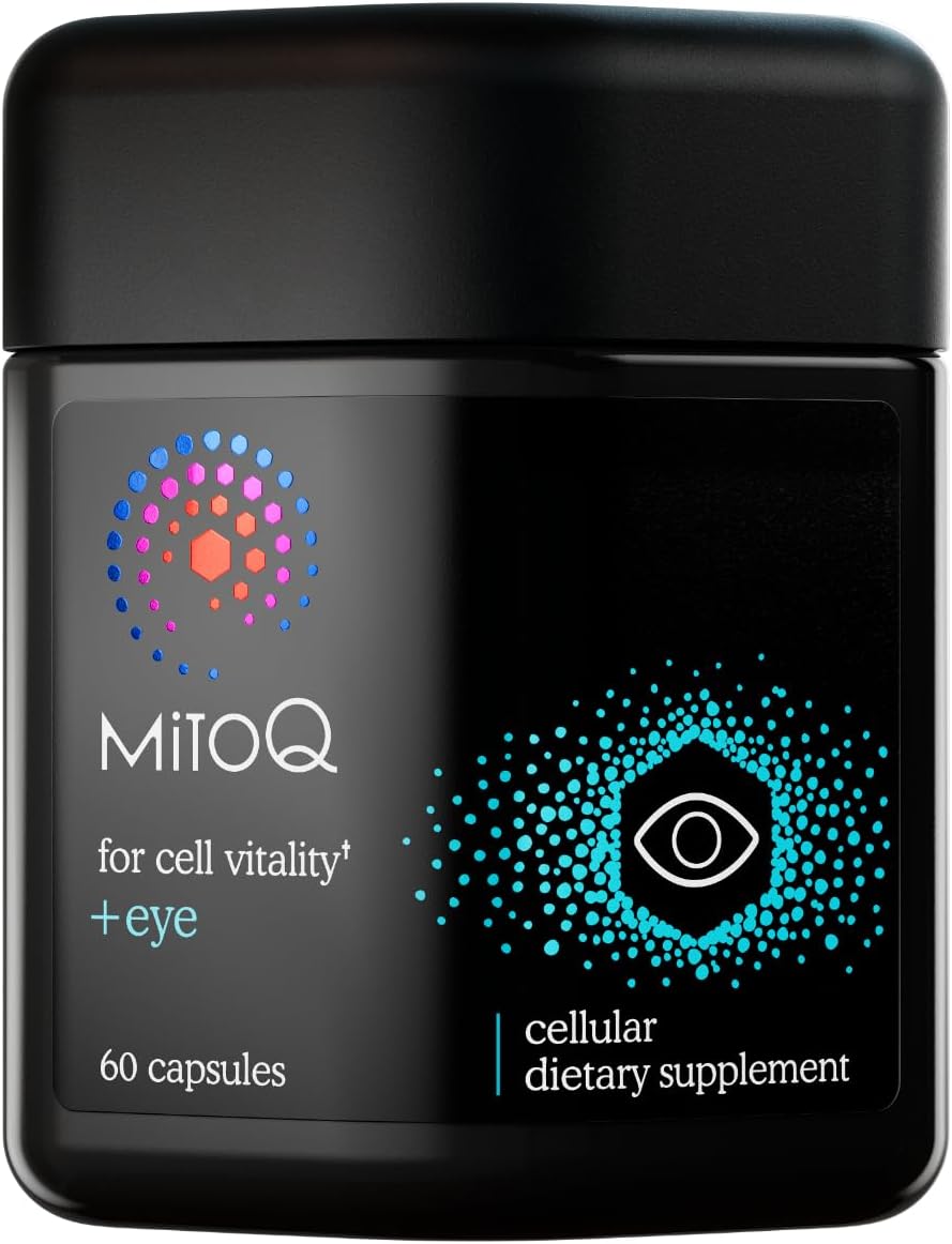 - MitoQ +Eye – Eye Health Supplement with Lutein & Zeaxanthin (5:1 Ratio), Bilberry, Maritime Pine Bark, Zinc, Mitoquinol | Supports Macular Health, Visual Clarity & Blue Light Defense