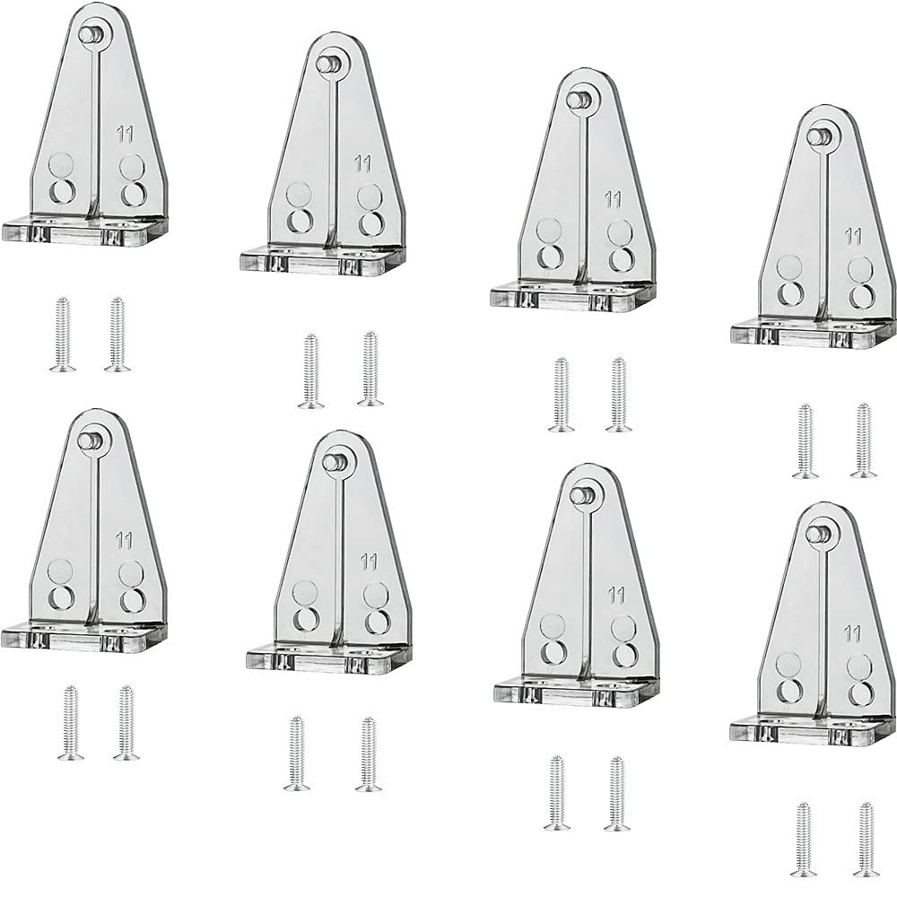 8pcs Hold Down Brackets 1.5" with Screws Clear Color Bottom Rail Hold Clips for 1.5inch High Profile Blinds