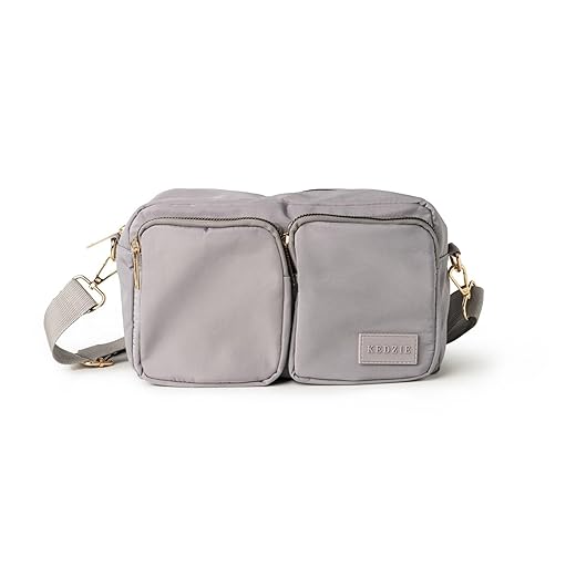 KEDZIE Gemini Crossbody Bag Shoulder Purse with Removable Strap Messenger Bag for Women, Girls - Gray