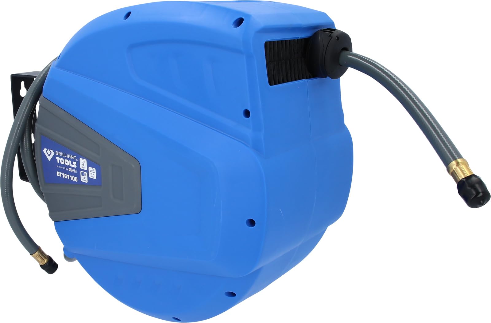 BRILLIANT TOOLS BT161100 DL-Schlauchaufroller Ø10mm, Anschluß 3/8 Zoll, PVC [Powered by KS TOOLS]