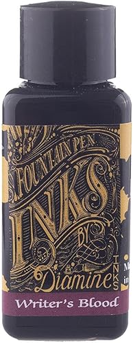 Diamine Tinta para pluma estilográfica, 1.0 fl oz, sangre del escritor