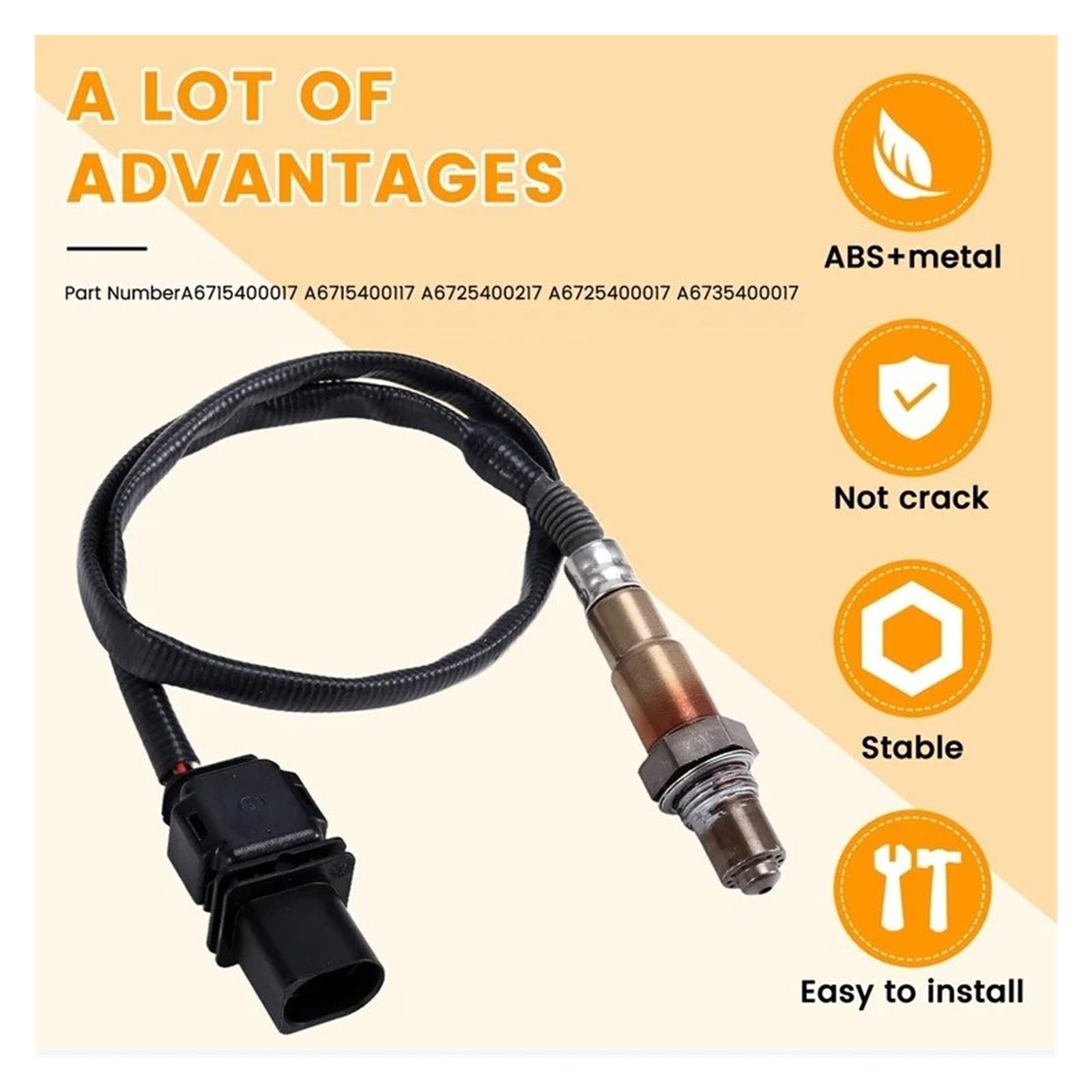 Sonda Lambda Sensor Sensor De Oxígeno Calentado Para Ssangyong Para A6715400017 Para A6715400117 Para A6725400217 Para A6725400017 Para A6735400017.