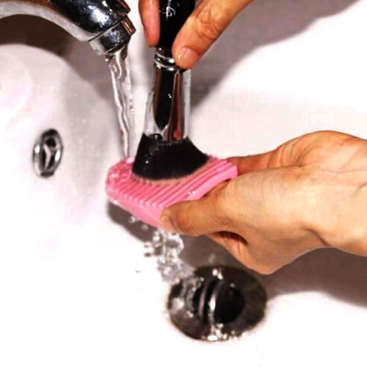 MAYU Brush Egg Makeup Brush Cleaner Cleaning Tool PINK 1