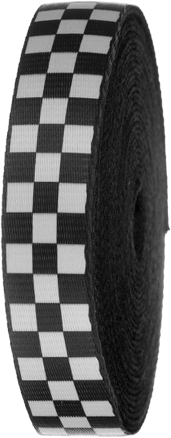1.25" Wide 2.4mm Thick Heavy Canvas Webbing Roll for Belts, Bags, Crafts 3 Yard Checkered