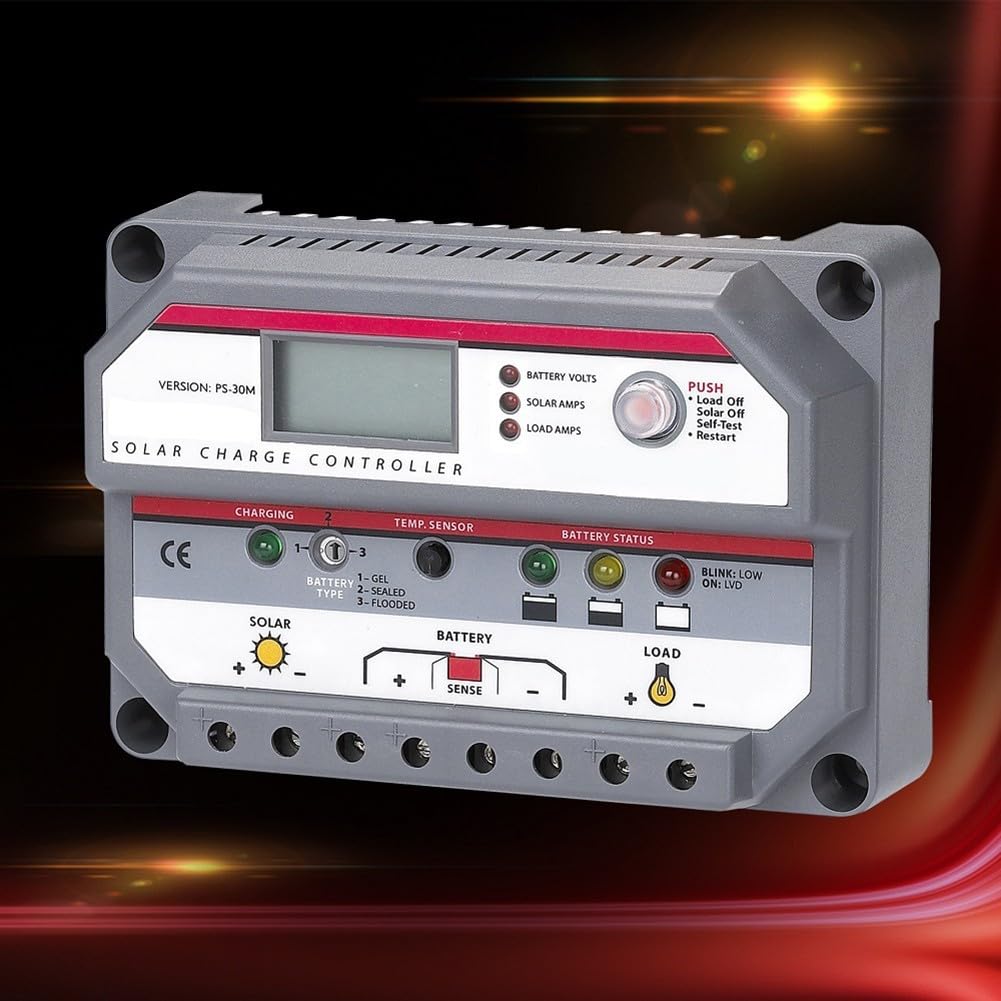 Régulateur pour pwm 30A 12/24V avec Écran LCD Régulateur pour