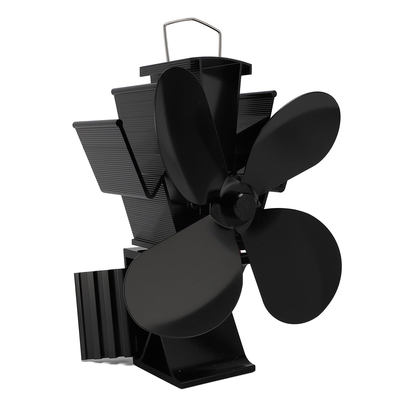 Acouto Ventola Termica per Camino, Ventilatore Circolatore D'Aria a 4 | Alluminio Anodizzato, Antiruggine, Diametro Foglia 6.8 Pollici, Avvio Automatico a 60-80°C, Rumore Sotto i 25 dB.