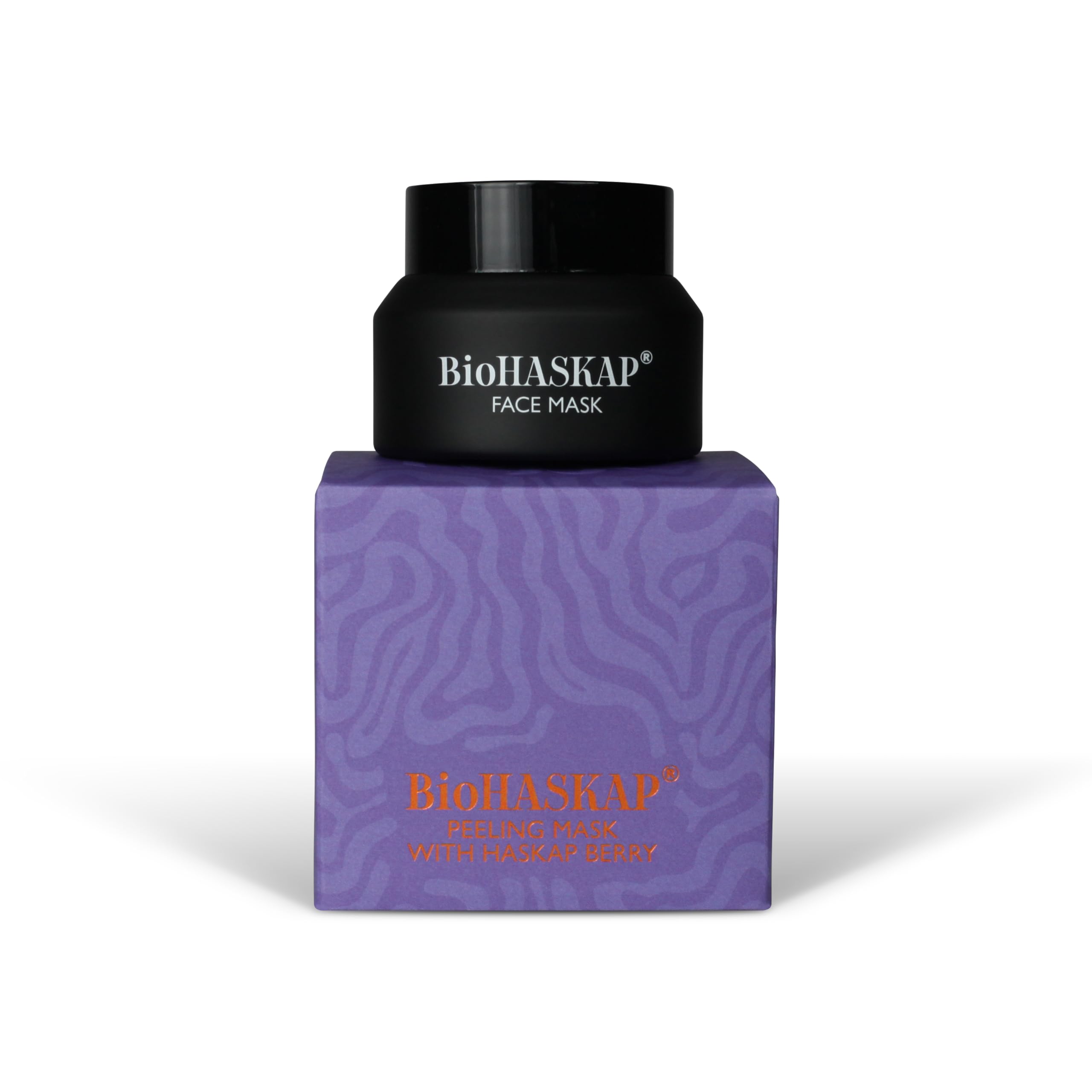 Peeling-Gesichtsmaske mit Haskap-Beere, 30ml. BioHASKAP. 10% Haskap-Beeren BIO-Extrakt. Von Kosmetikexperten entwickelte Formel. Natrue zertifizierte Inhaltsstoffe. Gut alterndes Naturprodukt.