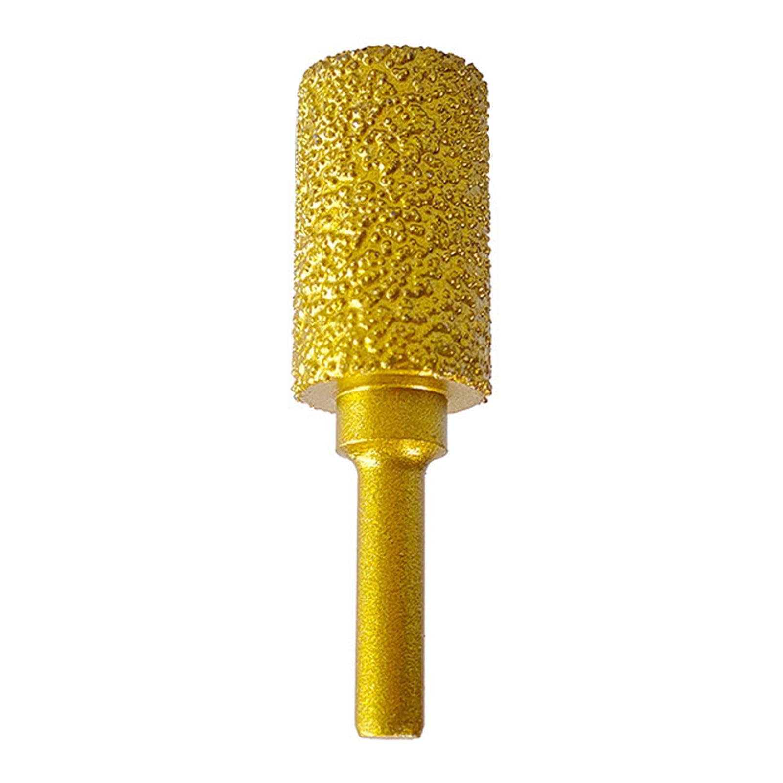 Punta Diamantata Per Trapano, Testa Cilindrica Per Smerigliatura/lucidatura, Diametro 18 Mm, Gambo 6 Mm, Per Metallo, Ceramica, Pietra