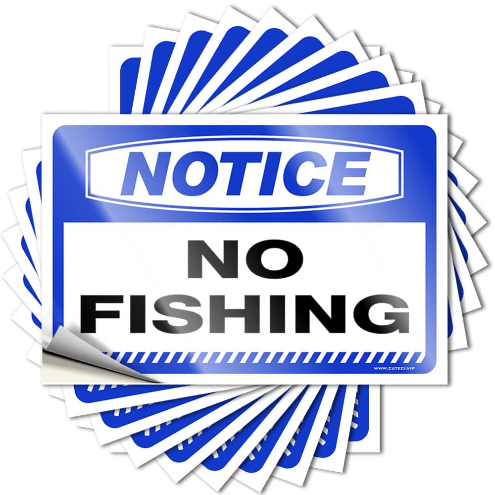 Fzfn Boys Colour Stickers Bedroom Accessories Halloween Great Garage Notice No Fishing - Scratch Resistant Stickers(12X18cm)