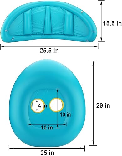 Miniatura 4 de Flotadores inflables para piscina para bebés con toldo de protección solar extraíble, flotadores para niños pequeños con asiento y asa, flotadores