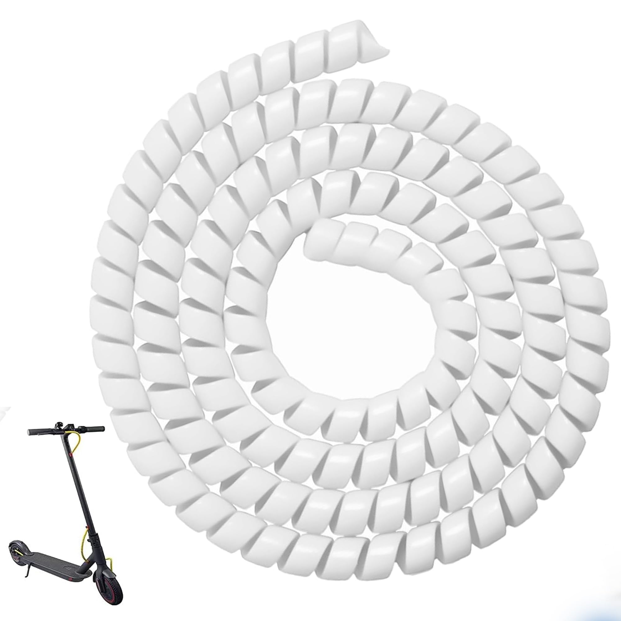LEOUEANR Spiral Cable Protector, Brake Line Protection Wrap for Electric Scooters, Scratch-Resistant Coating, Commuter Accessory