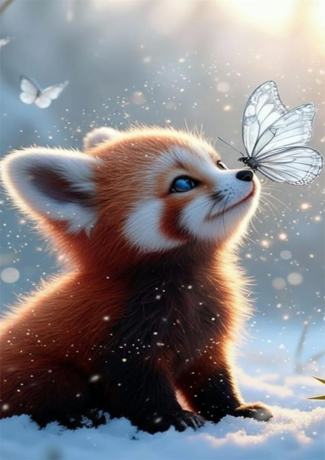 Puzzle 1200 Pezzi Farfalla Panda Rossa Puzzle per Adulti, Difficile e Sfidante con Poster Idea Regalo per Appassionati Puzzle Classici