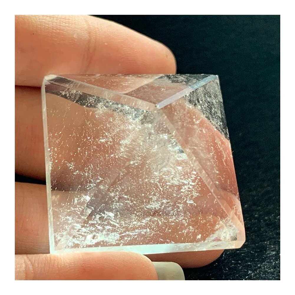 Regalo Pirámide de cristal de cuarzo transparente natural Reiki transparente Pirámide de cristal blanco natural Pulido de piedra en bruto for piedras preciosas y cristal ZFUGEDRLI (Size : 6-6.5cm)