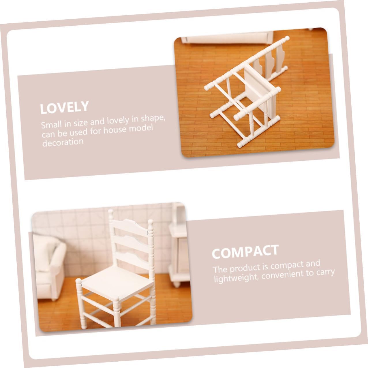 TOYANDONA 12 Scale Small Dining Room Furniture Accessory for Doll Accessories, White Mini Decor Tool for Dollhouse Decoration and DIY
