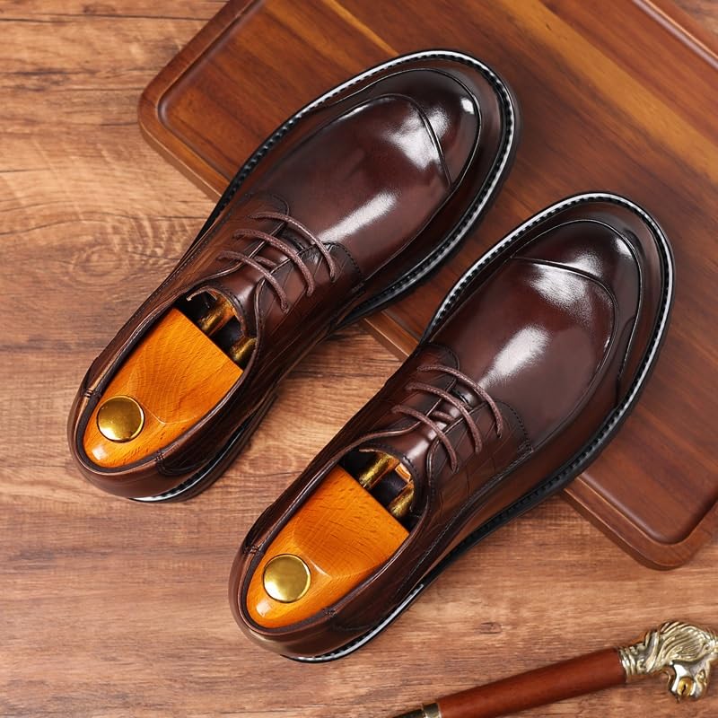 Mens Sneaker Low Top Lace Up Pointed Toe Casual Oxford Shoes Loafers Fashion Dress Breathable Business Derby Shoes for Men4