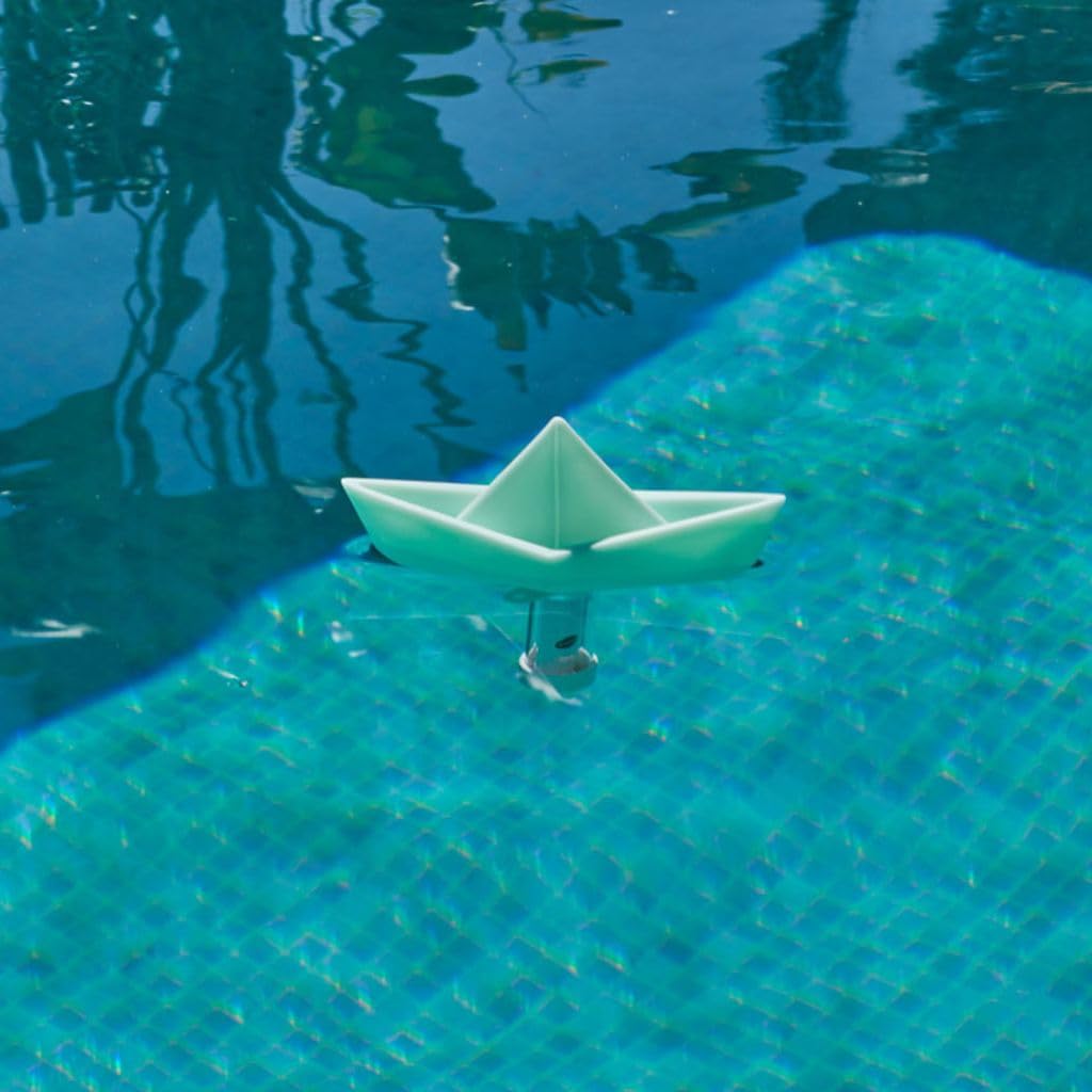 Balvi thermomètre de piscine/bain Paper Boat Couleur Turquoise Bateau flottant en origami Plastique 1