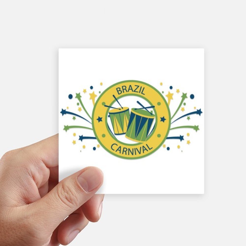 Sticker carré Brésil de 10cm idéal pour décorer une valise