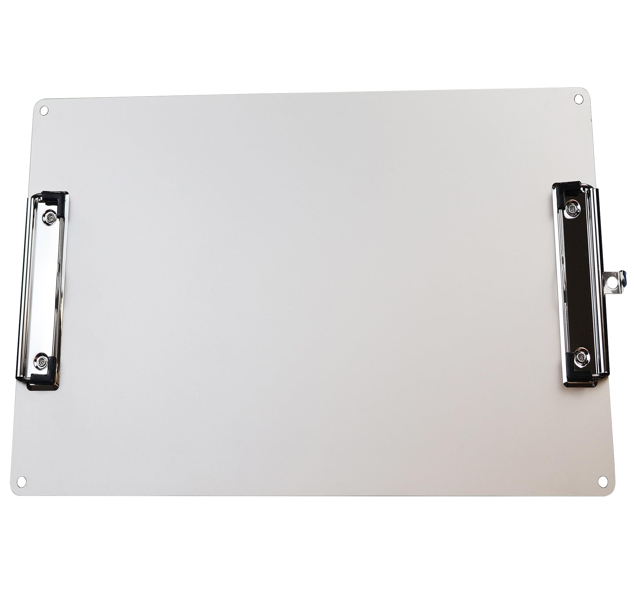 Aluminium-Klemmbrett, A4-Größe (24,1 x 32,4 cm), zwei Clip-Klemmbretter mit 160 cm verstellbarem Schultergurt, ideal für Künstler, Architekten und Ingenieure (A4 - Silber)