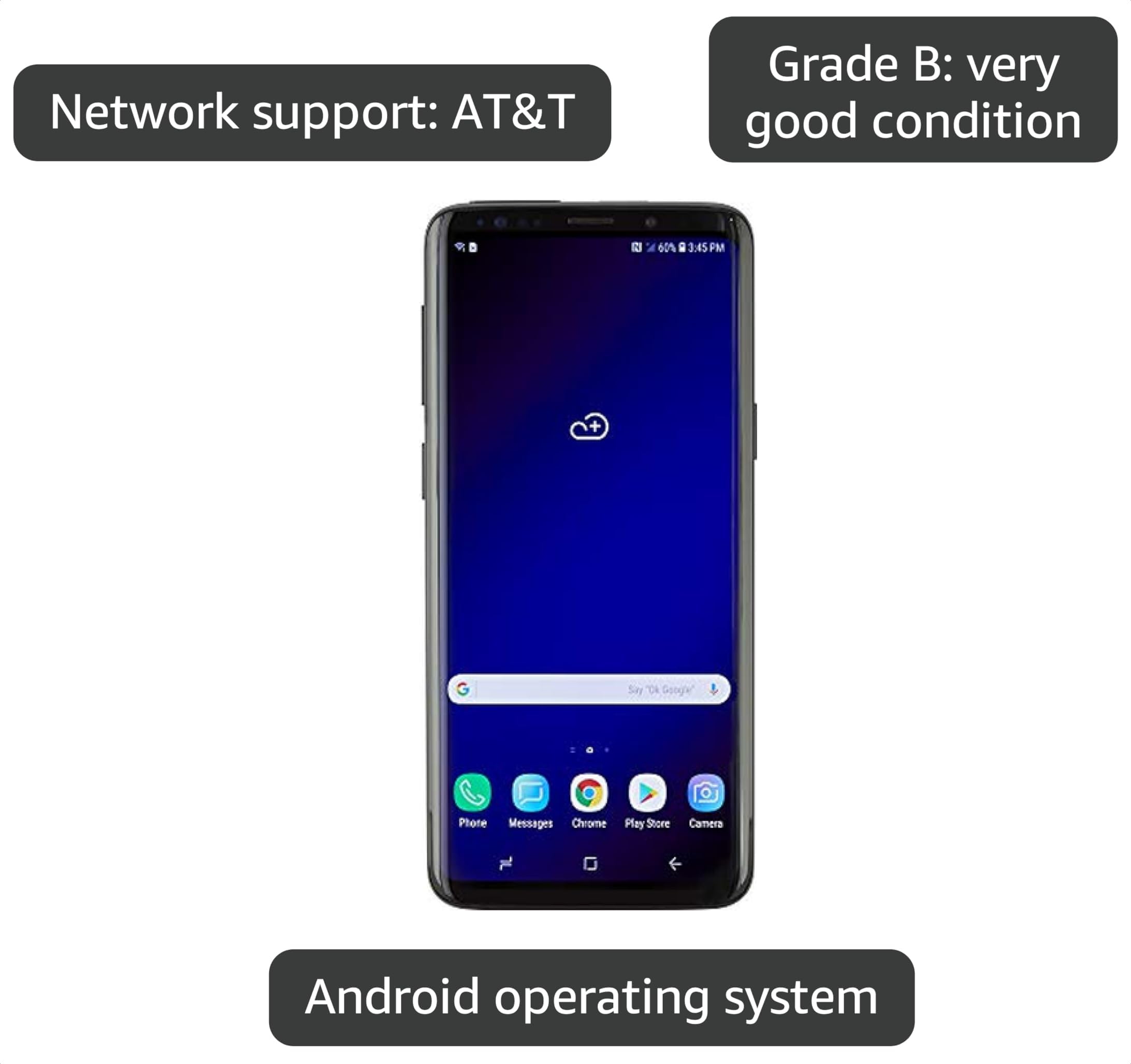 Amazon.com: Samsung Galaxy S9 - GSM Unlocked Smartphone - Midnight