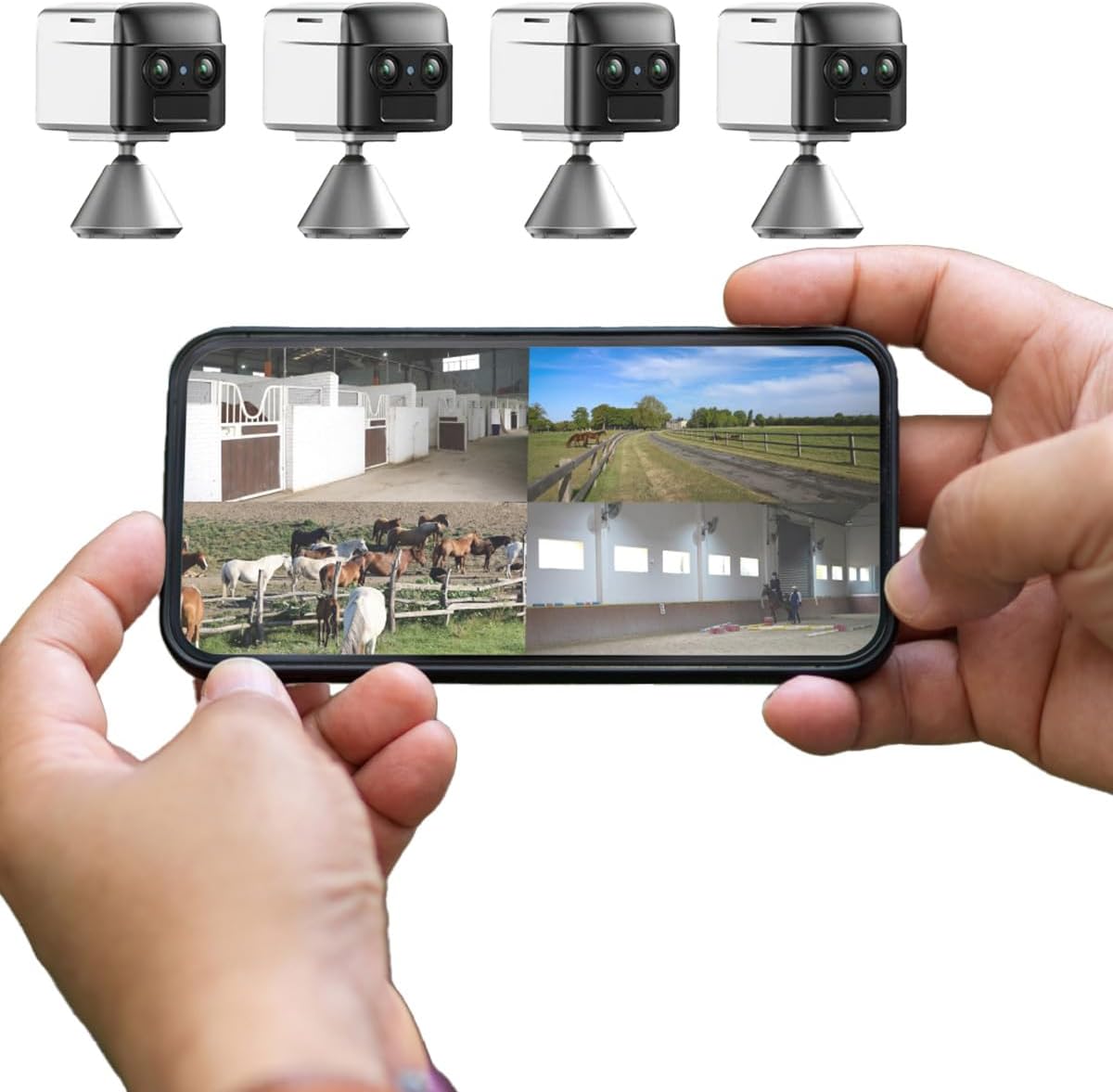 NomadEye Wireless Horse Trailer Camera | 4K Ultra HD, Magnetic Mount, 15H Battery, Night Vision, 2-Way Talk for Hitching Livestock Trailer, Gooseneck, RV, Camper, WiFi Connection, iOS&Android App