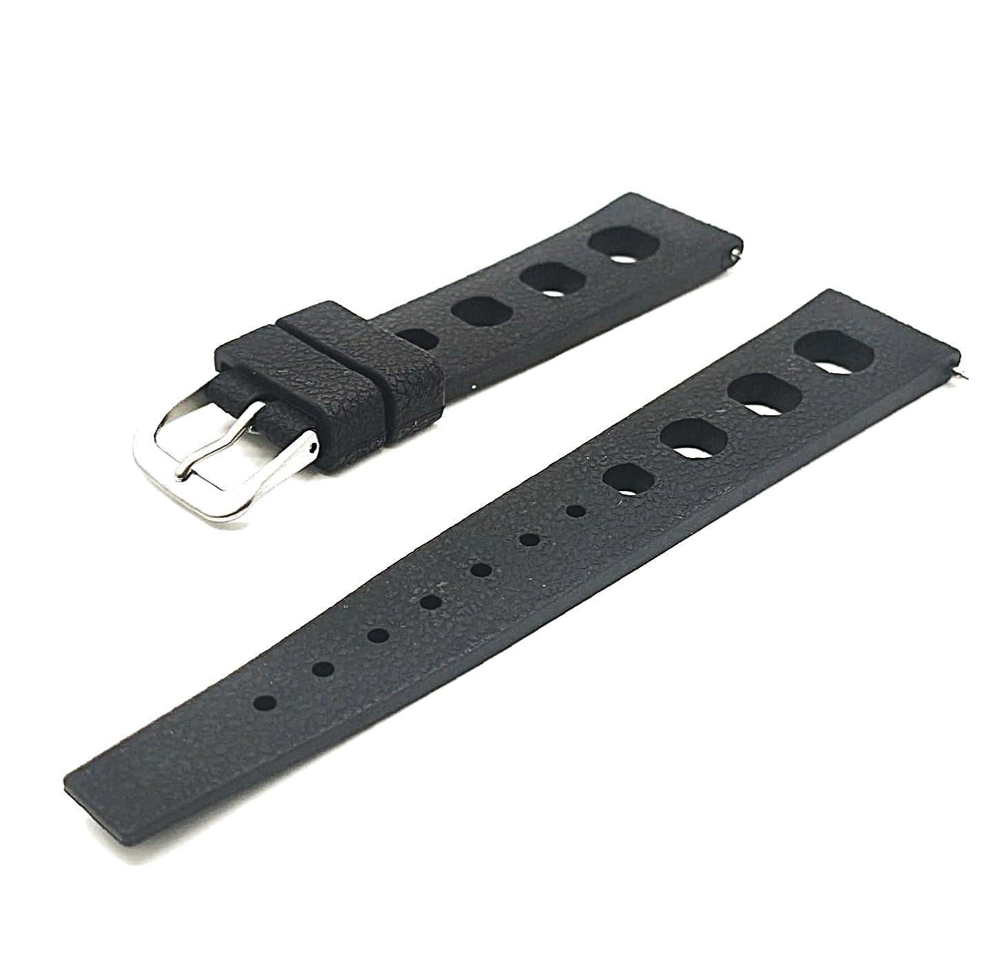 Generico Cinturino orologio Tropicale ONE MORE STRAP Gomma FKM Sub Diver Vintage Rally Racing forato con sgancio rapido fibbia acciaio inox SKX 007 ny turtle 20mm 22mm