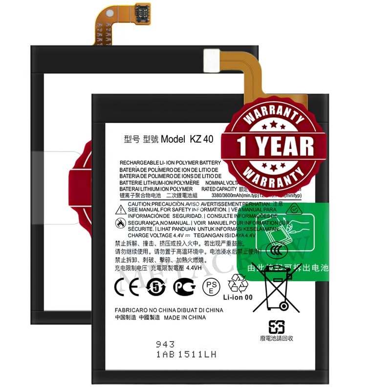 Image of Original KZ40 Battery Compatible for Motorola Moto Z4 - (3600mAh) - 1 Year Warranty JK1