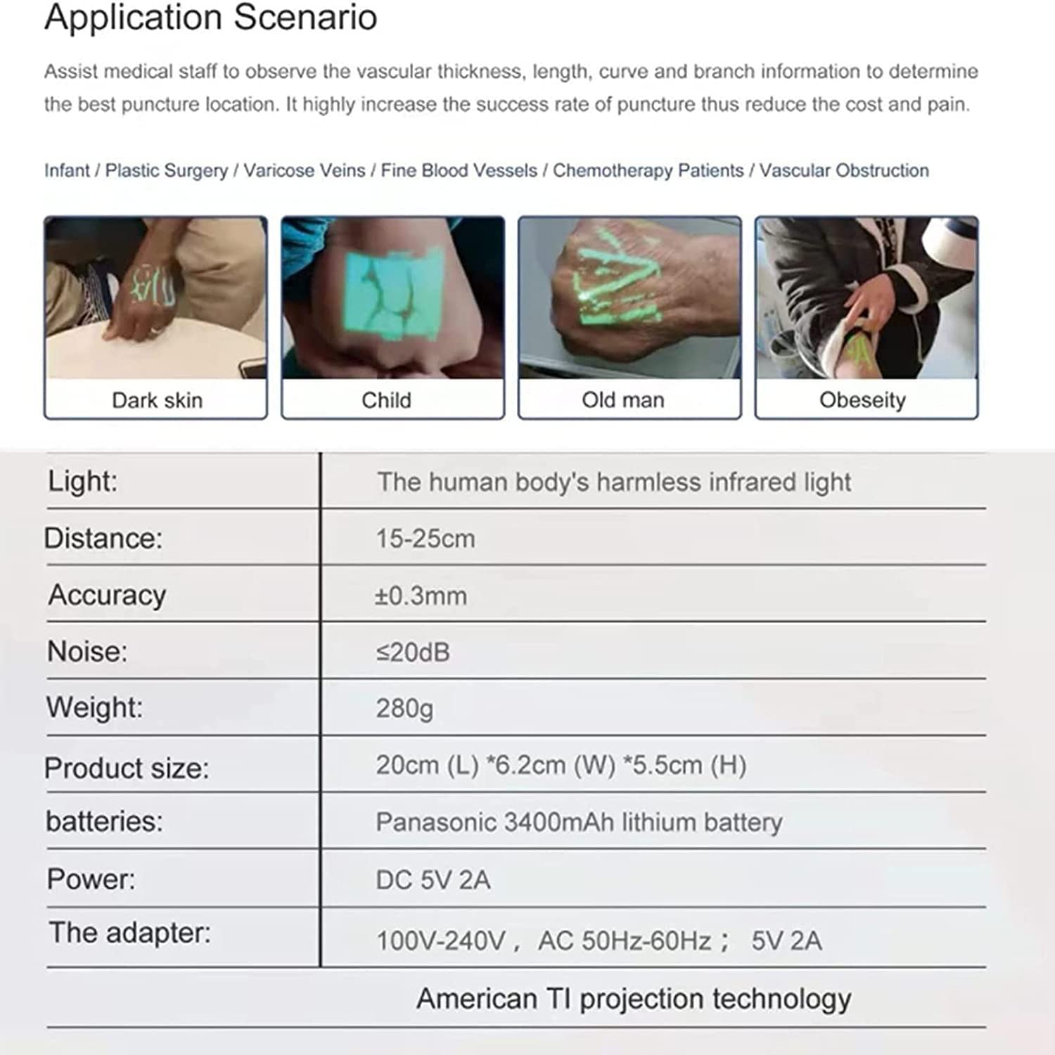 Amazon.com: CURIND Vascular Display Instrument, Handheld Vein