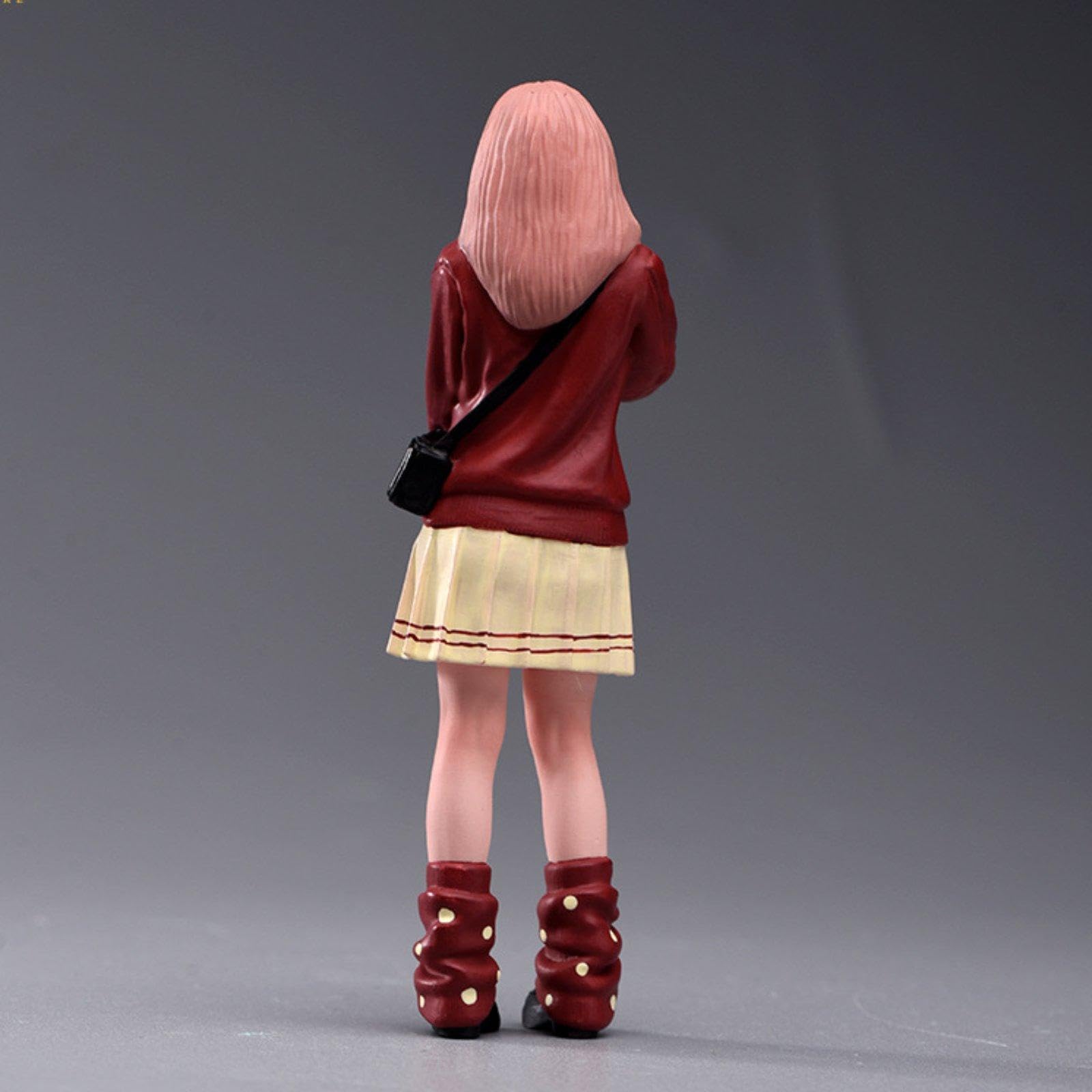 Modellino in 1/24 di Una Ragazza con I Capelli, Decorazione Ferroviaria, Oggetto di Scena per Film Amatoriali, Diorama in Miniatura, Figura