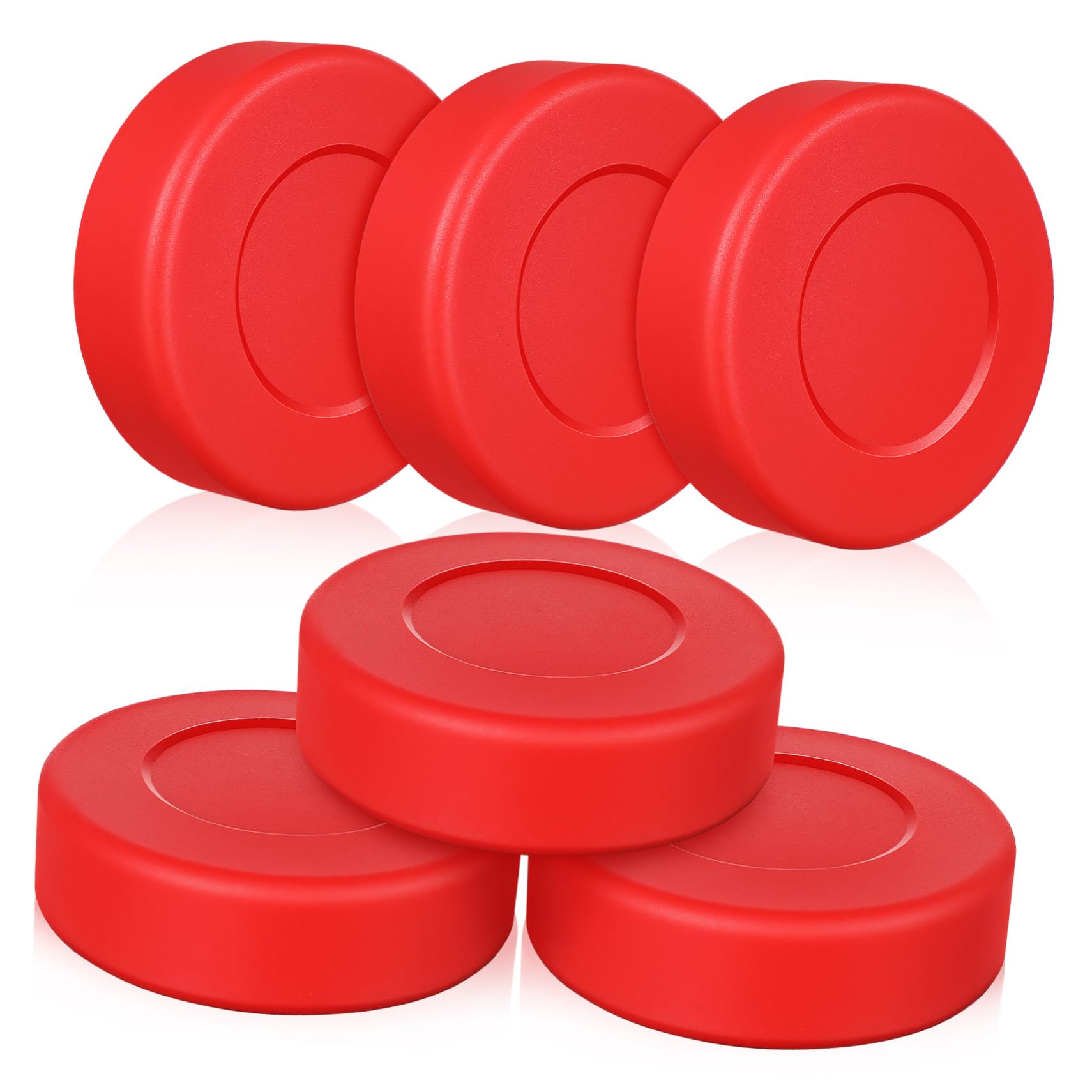 BESPORTBLE 6Pcs Matte Inline Hockey Pucks with Mesh Hockey Balls for Practice Durable Hockey Equipment for Enhanced Accuracy and Control