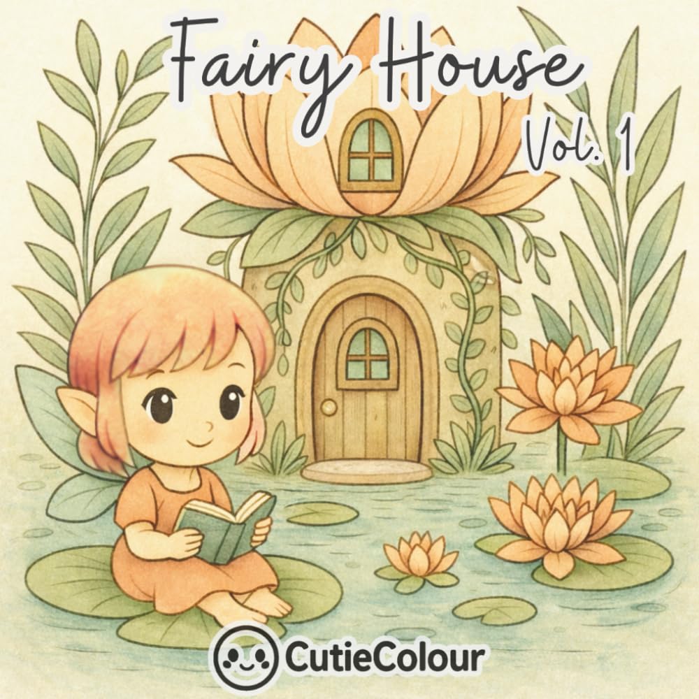 Fairy House Volume 1: A 25 Image Adult and Teen Colouring Book Featuring Cozy Chibi Fairy Houses and Forests Scenes for Relaxation and Mindful Creativity